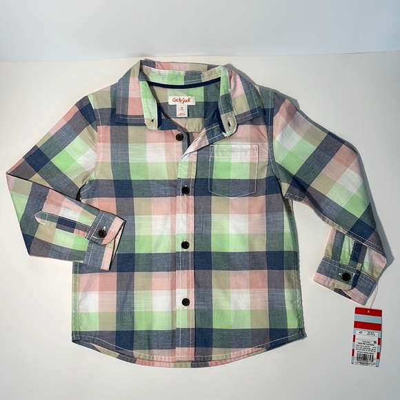 Cat & Jack Other - Cat and Jack. Boys' Long Sleeve Plaid Button-Down Shirt  4T